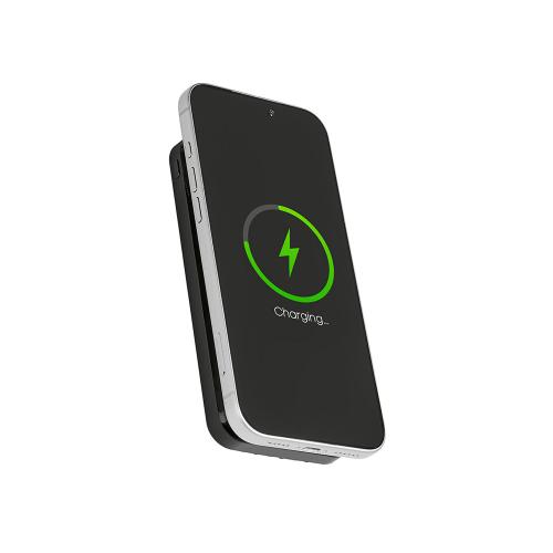 Магнитный беспроводной внешний аккумулятор со встроенными кабелями Мэни,быстаря зарядка, 10000 мАч; - купить именные сувениры в Воронеже