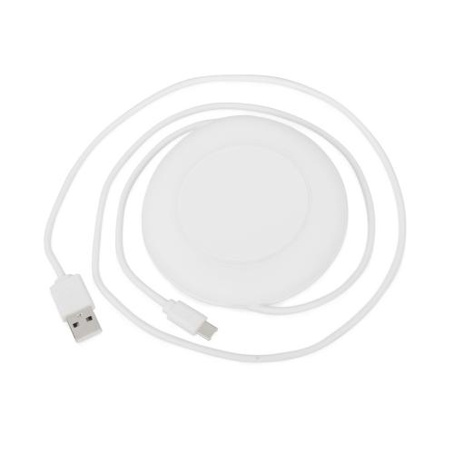 Беспроводное зарядное устройство со встроенным кабелем 2-в-1 Disc; - купить именные сувениры в Воронеже