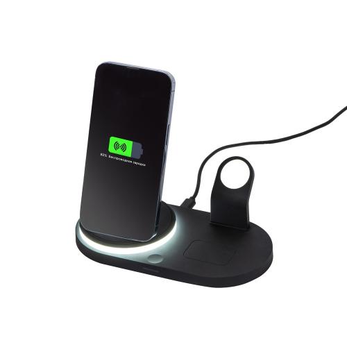 Складная зарядная станция с беспроводной зарядкой Flashport, 15 Вт; - купить необычные подарки в Воронеже