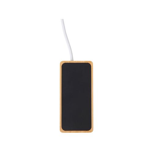 USB хаб с подсветкой лого Reedia S5, 3*USB, 1*Type C, бамбук; - купить именные сувениры в Воронеже