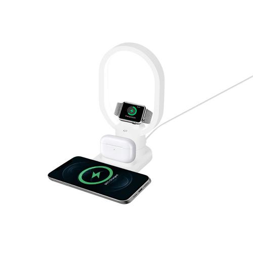 Беспроводная зарядная станция 4-в-1 Portal c лампой, 15 Вт; - купить необычные подарки в Воронеже