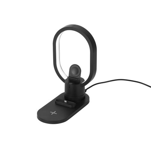 Беспроводная зарядная станция 4-в-1 Portal c лампой, 15 Вт; - купить необычные сувениры в Воронеже