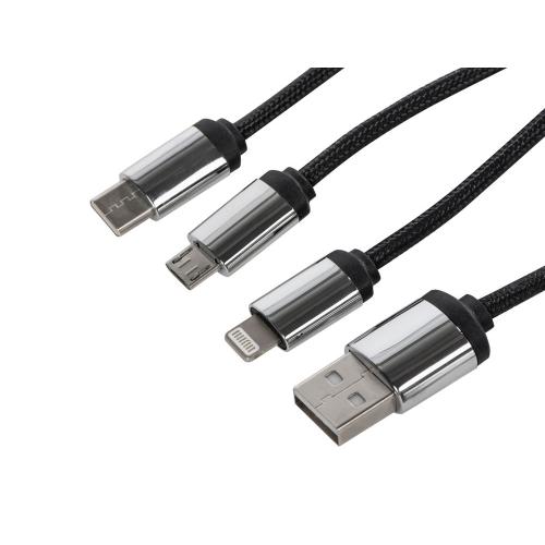 Кабель 3-в-1 с подсветкой логотипа Ion; - купить необычные сувениры в Воронеже