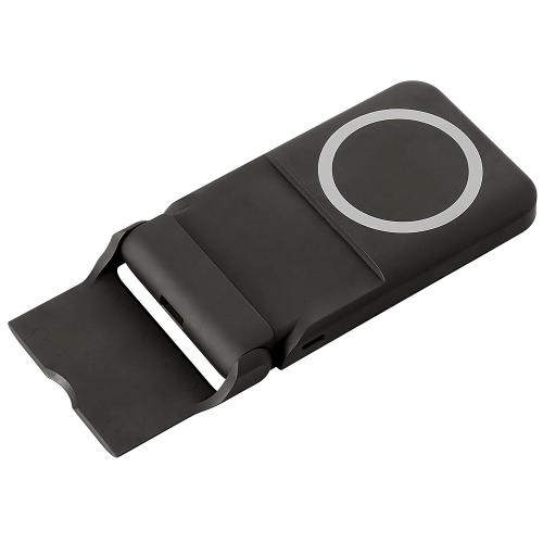 Беспроводной внешний аккумулятор с подсветкой лого и подставкой Magflash, 10000 мАч, 15 Вт; - купить необычные подарки в Воронеже