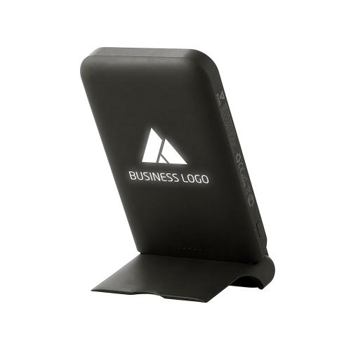 Беспроводной внешний аккумулятор с подсветкой лого и подставкой Magflash, 10000 мАч, 15 Вт; - купить необычные сувениры в Воронеже