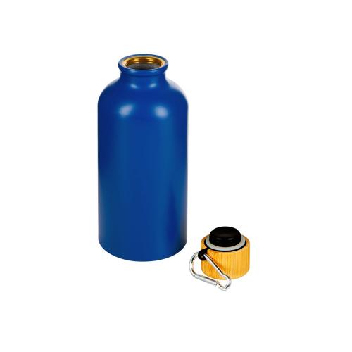 Матовая спортивная бутылка Hip S Bamboo с карабином и объемом 400 мл; - купить необычные подарки в Воронеже