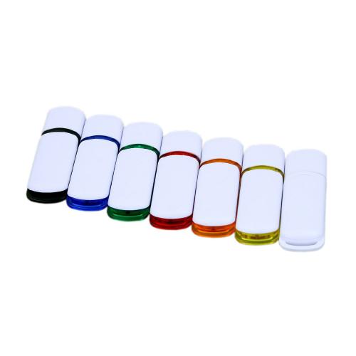 Флешка промо прямоугольной классической формы с цветными вставками, 64 Гб; - купить именные сувениры в Воронеже