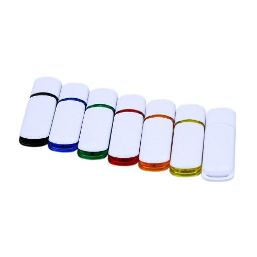 Флешка промо прямоугольной классической формы с цветными вставками, 64 Гб; - купить именные сувениры в Воронеже