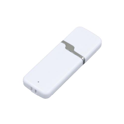 Флешка промо прямоугольной формы c оригинальным колпачком, 32 Гб, белый