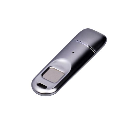 Металлическая флешка со сканером отпечатков пальцев в подарочной упаковке на 256 Гб; - купить именные сувениры в Воронеже