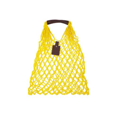 Авоська Dream М old style 15 литров с кожаными ручками, желтый (7)