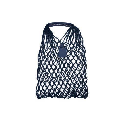 Авоська Dream М old style 15 литров с кожаными ручками, темно-синий