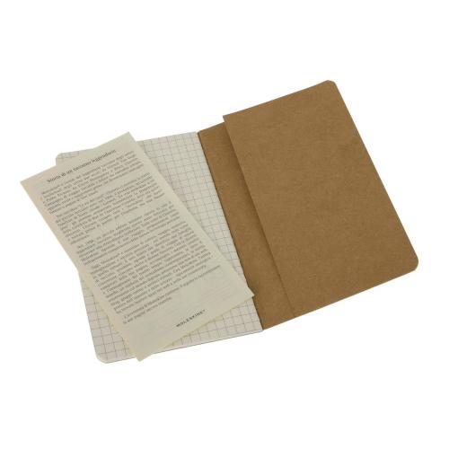 Записная книжка Moleskine Cahier (в клетку, 3 шт.), Pocket ; - купить необычные сувениры в Воронеже