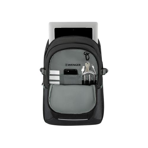 Рюкзак WENGER Ryde 16, черный, полиэстер, 32 x 21 x 47 см; - купить подарки с логотипом в Воронеже