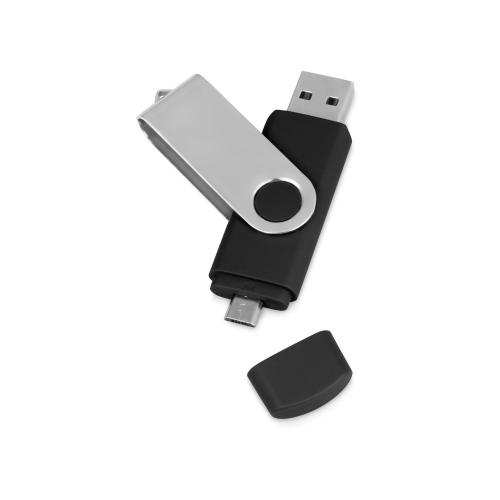 USB/micro USB-флешка 2.0 на 16 Гб Квебек OTG; - купить бизнесс-сувениры в Воронеже