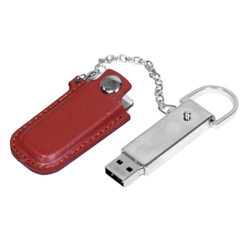 Флешка в массивном корпусе с кожаным чехлом, 32 Гб; - купить необычные подарки в Воронеже