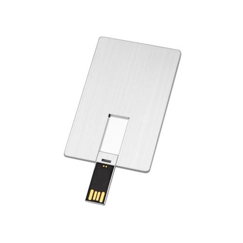 Флеш-карта USB 2.0 64 Gb в виде металлической карты Card Metal; - купить необычные подарки в Воронеже
