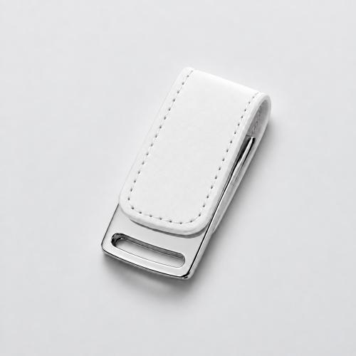 Флеш-карта USB 2.0 16 Gb с магнитным замком Vigo, белый/серебристый