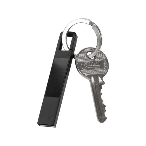 USB 2.0- флешка на 32 Гб c подсветкой логотипа Hook LED, темно-серый; - купить именные сувениры в Воронеже