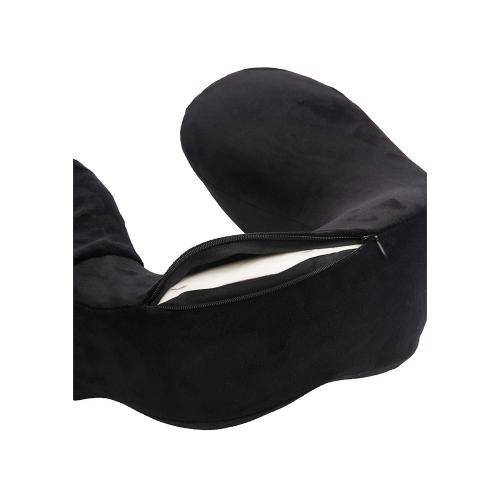 Подушка для путешествий с эффектом памяти Мемо Bluewinder Black; - купить подарки с логотипом в Воронеже