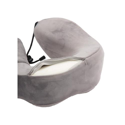 Подушка для путешествий с эффектом памяти Мемо Bluewinder Grey; - купить подарки с логотипом в Воронеже