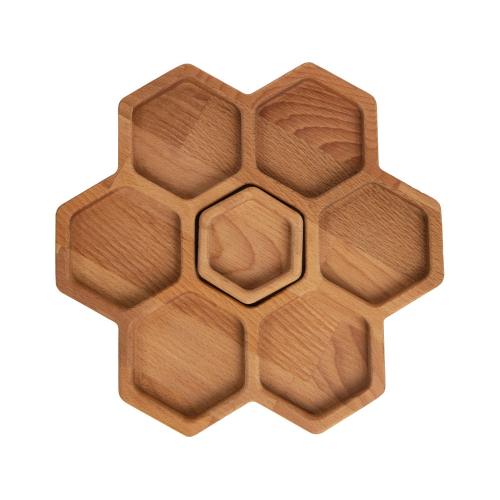 Менажница соты с одной соусницей Соты; - купить именные сувениры в Воронеже