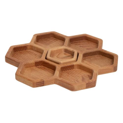 Менажница соты с одной соусницей Соты; - купить необычные сувениры в Воронеже