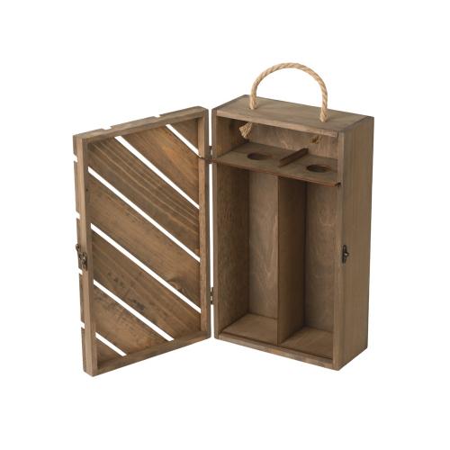 Коробка подарочная из массива дерева для 2х бутылок; - купить необычные подарки в Воронеже