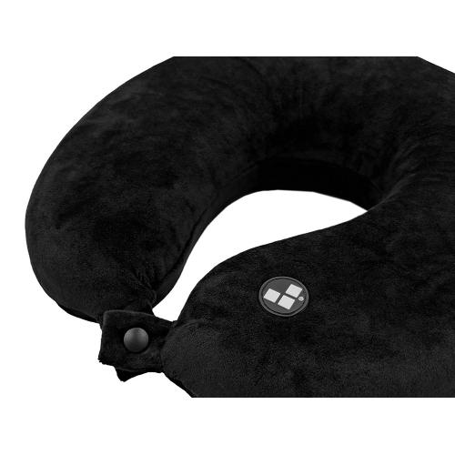 Подушка для путешествий с эффектом памяти Мемо Drowsy Black; - купить подарки с логотипом в Воронеже