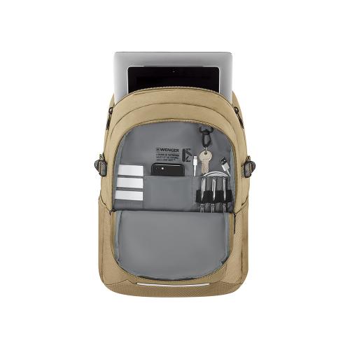 Рюкзак WENGER Ryde 16, бежевый, переработанный ПЭТ/полиэстер, 32 x 21 x 47 см; - купить подарки с логотипом в Воронеже