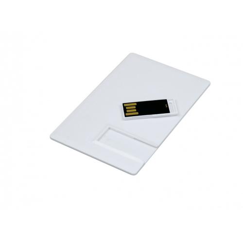 USB-флешка на 16 Гб в виде пластиковой карты с полностью выдвижным чипом; - купить необычные подарки в Воронеже