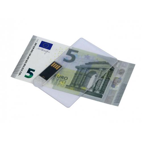 USB-флешка на 16 Гб в виде прозрачной пластиковой карты; - купить необычные сувениры в Воронеже