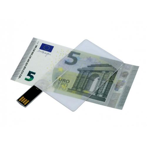 USB-флешка на 32 Гб в виде прозрачной пластиковой карты; - купить необычные подарки в Воронеже