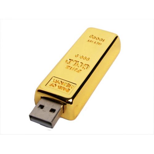 USB-флешка на 8 Гб в виде слитка золота; - купить бизнесс-сувениры в Воронеже