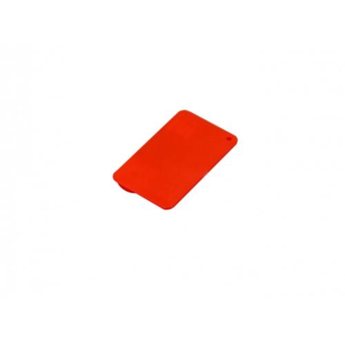USB-флешка на 16 Гб в виде пластиковой карточки, красный
