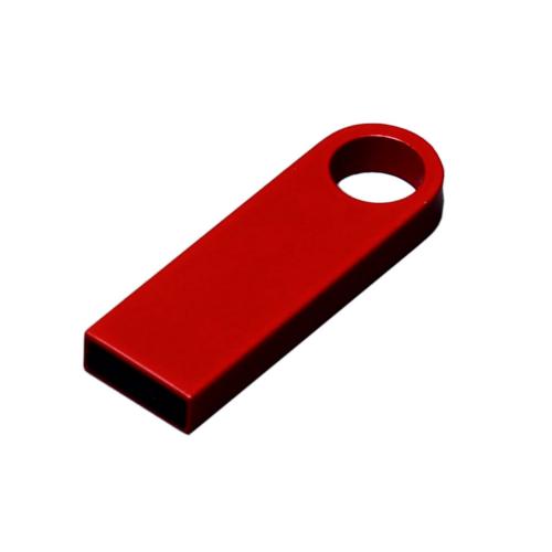 USB 2.0-флешка на 512 Мбайт с мини чипом и круглым отверстием, красный