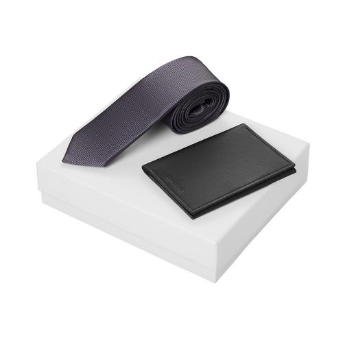 Подарочный набор Long River: обложка для паспорта, галстук, белая коробка
