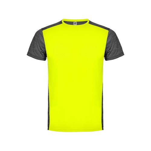 Спортивная футболка Zolder мужская, неоновый желтый/черный меланж