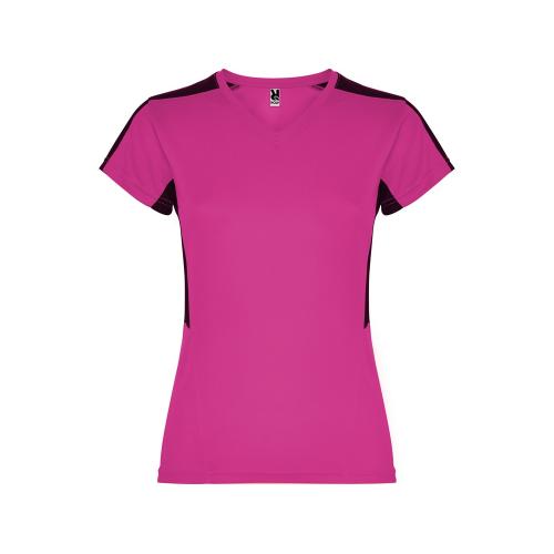 Футболка Suzuka женская, яркая фуксия /черный