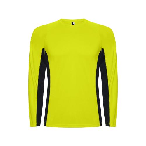 Футболка Shanghai  мужская с длинным рукавом, неоновый желтый/черный