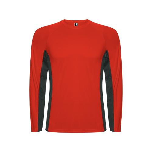 Футболка Shanghai  мужская с длинным рукавом, красный/графитовый