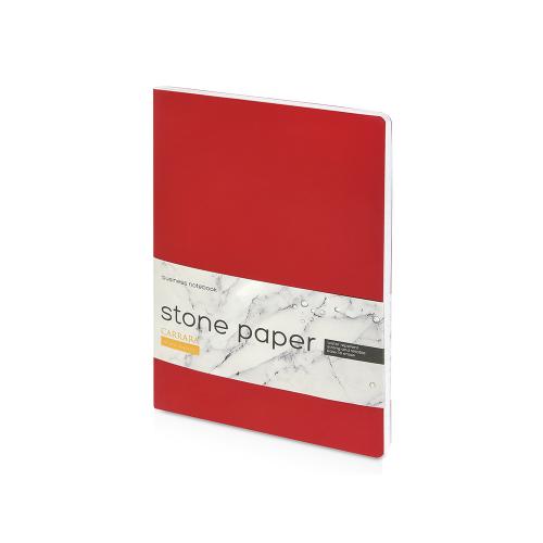 Тетрадь с каменной бумагой А5 Carrara 40 л., линейка, бордовый