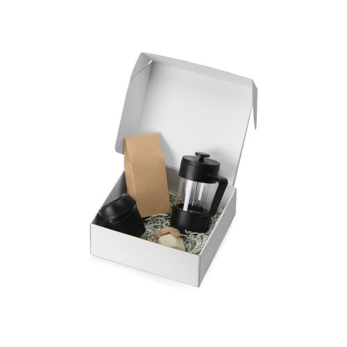 Подарочный набор с кофе, кружкой и френч-прессом Бодрое утро; - купить необычные подарки в Воронеже