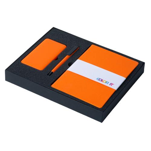Подарочный набор c блокнотом С2, ручкой и повербанком 10000 mAh; - купить необычные подарки в Воронеже