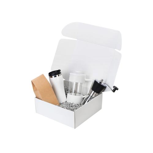 Подарочный набор с кофе, кружкой и френч-прессом Бодрое утро 2.0; - купить необычные подарки в Воронеже