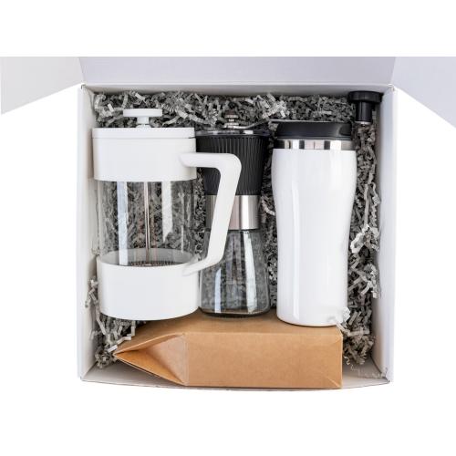 Подарочный набор с кофе, кружкой и френч-прессом Бодрое утро 2.0; - купить необычные сувениры в Воронеже