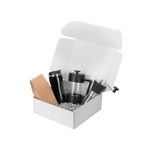 Подарочный набор с кофе, кружкой и френч-прессом Бодрое утро 2.0; - купить необычные подарки в Воронеже