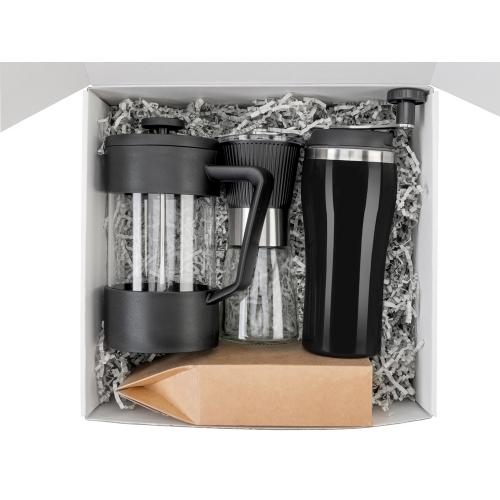 Подарочный набор с кофе, кружкой и френч-прессом Бодрое утро 2.0; - купить необычные сувениры в Воронеже