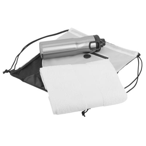 Спортивный набор со стальной бутылкой и полотенцем Advanced; - купить необычные сувениры в Воронеже