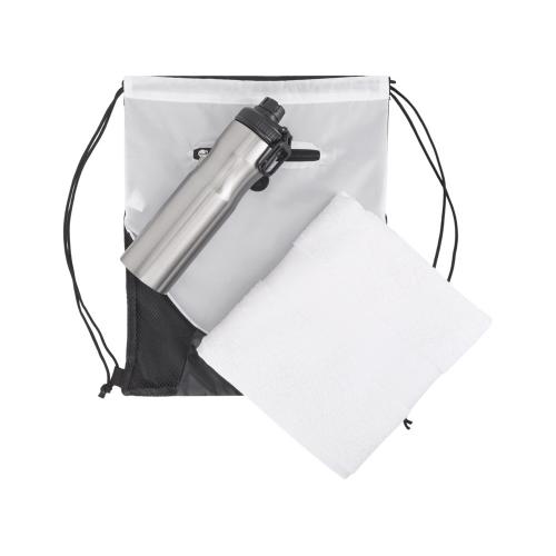 Спортивный набор со стальной бутылкой и полотенцем Advanced; - купить необычные подарки в Воронеже